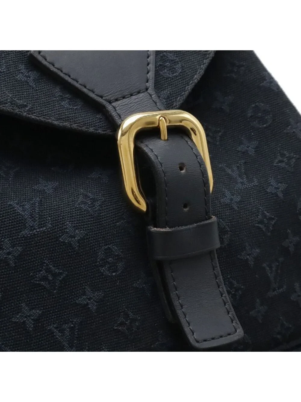 Louis Vuitton Monogram Mini Montsouris GM Backpack Shoulder Bag Blue Navy